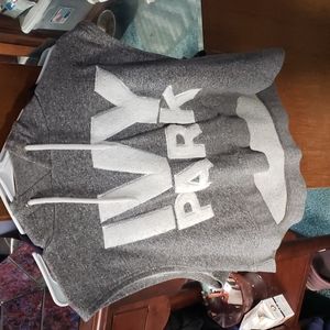Ivy Park Sleeveless crop hoodie size Large. Grey